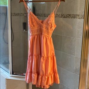 Cute lace front, open back ,flirty dress